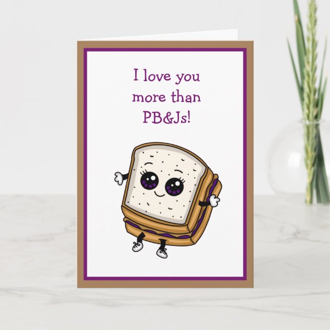 I Love you more than PB&J Card (Front)