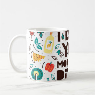I love you more than pizza. Italian food lettering Coffee Mug