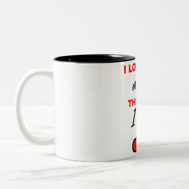 I Love You More! The End. I Win! Black Two-Tone Coffee Mug (Left)