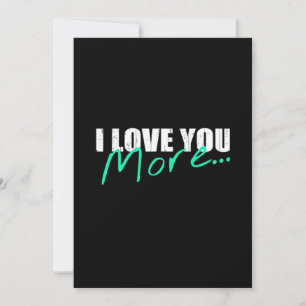 I Love You More Vintage Retro Style  Holiday Card