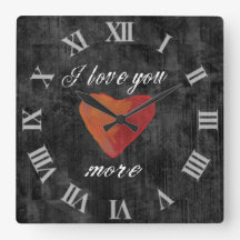 I Love You More Wall Clock