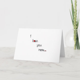 I Love You More With Red Hearts Romantic Design Card