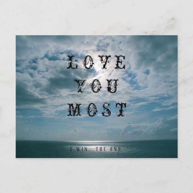 I Love You Most Postcard (Front)