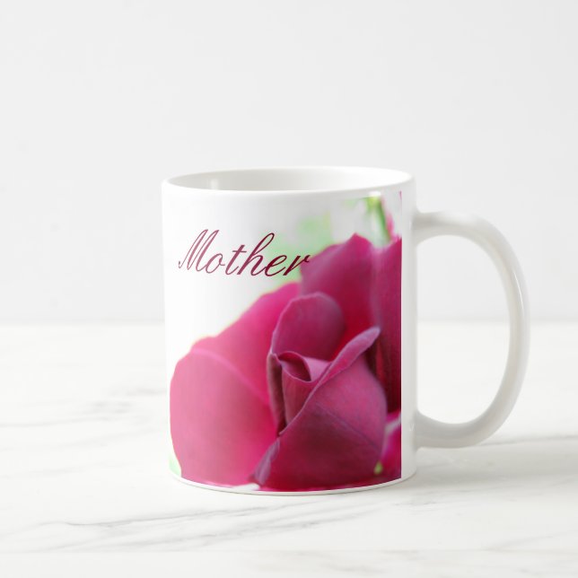 I Love You Mother Soft Pink Rose Coffee Mug (Right)