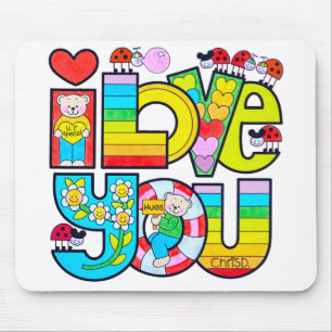 I Love You Mouse Pad