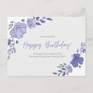 I love you, Mum! Birthday Postcard