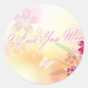 I Love You Mum Classic Round Sticker