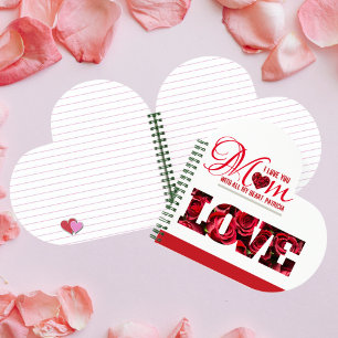 I Love You Mum Elegant Modern Mothers Day Notebook