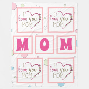 I love You Mum Fleece Blanket
