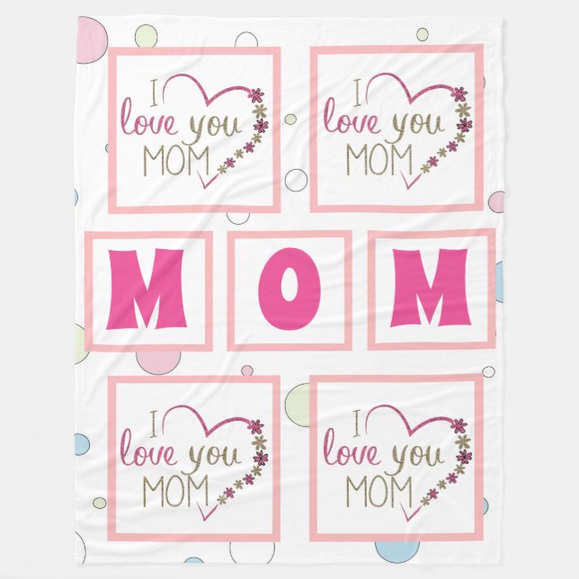 I love You Mum Fleece Blanket (Front)