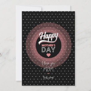 I love you mum invitation