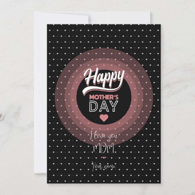 I love you mum invitation (Front)