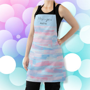 I Love You Mum - Modern Pastel Customisable Apron