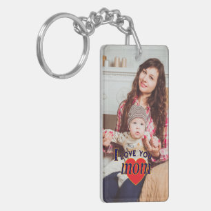 I love you mum mother's day customised photo  key ring