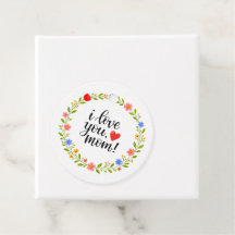 I Love You Mum Mother's Day Floral Calligraphy |
