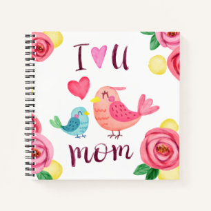 I Love You Mum Mother's Day Guestbook Notebook