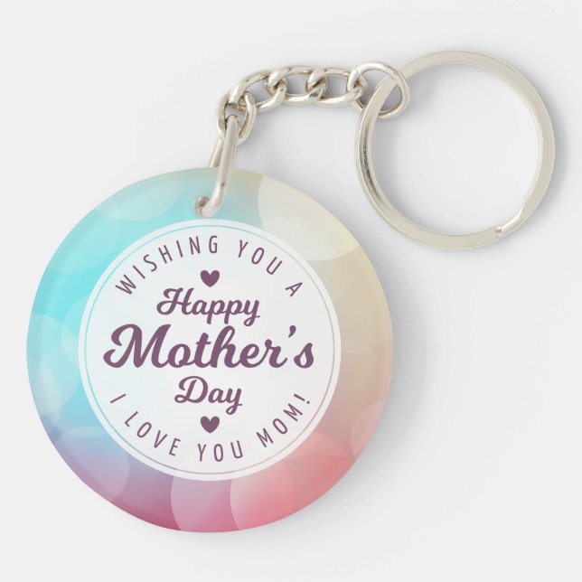 I Love You Mum Mother's Day | Keychain (Back)