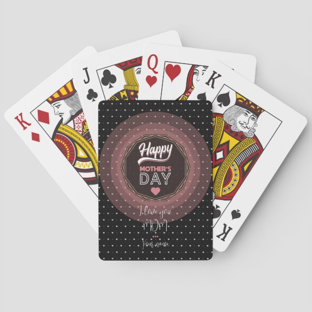 I love you mum playing cards (Back)