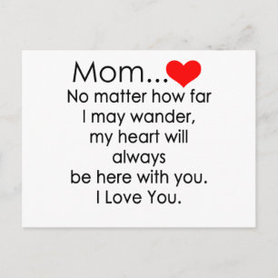 i love you mum postcard