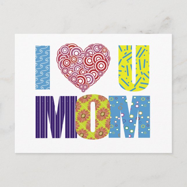 I love You Mum Postcard (Front)