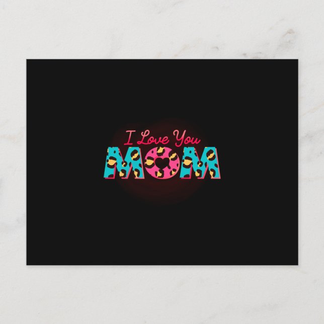 I love you mum Sublimation Postcard (Front)