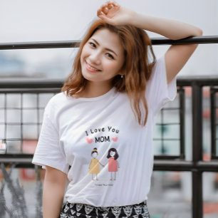 I Love You Mum T-Shirt.Cute Mother's Day Gift T-Shirt