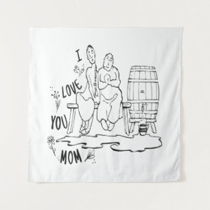 I love you mum ! T-Shirt Tapestry