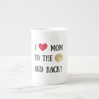 I love you mum to the moon and back, super gift bone china mug