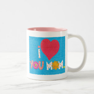 I love you mum Two-Tone coffee mug