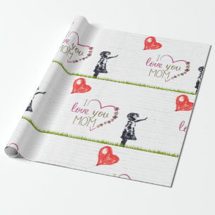 I Love You Mum Wrapping Paper