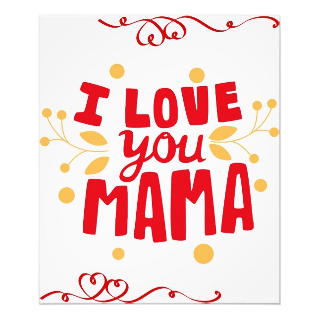 I love you mummy photo print (Front)