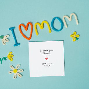 I love you Mummy Red Heart - Mother's Day Card