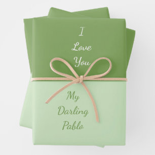 I Love You My Darling Wrapping Paper Sheet