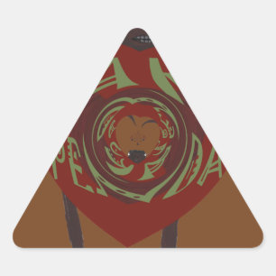 I love You! Nakupenda Sana Triangle Sticker