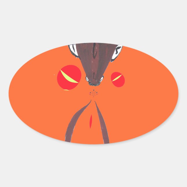 I love you Nakupenda Swahili Oval Sticker (Front)