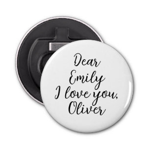 I Love You Name Template Bottle Opener