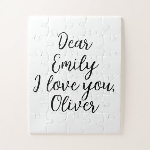 I Love You Name Template Jigsaw Puzzle
