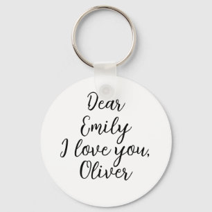 I Love You Name Template Key Ring