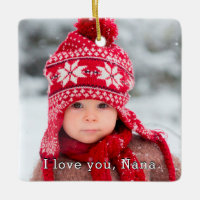 I Love You Nana With Two Photo Square Template