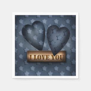 I love you napkin