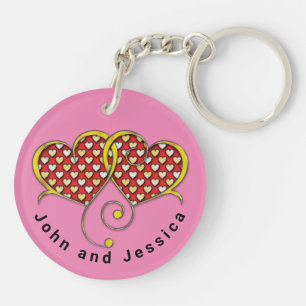 I Love You Note Card Design Key Ring