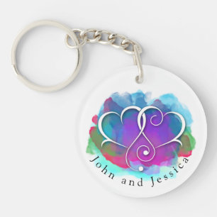 I Love You Note Card Design Key Ring