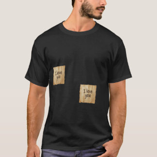 "I Love You" Notes Minimalist Black T-Shir T-Shirt