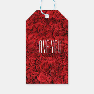 I Love You on a Bed of Roses Gift Tags