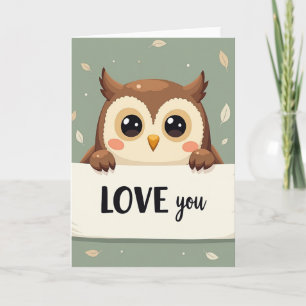 I Love You Owl Card