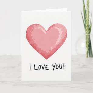 I Love You Painted Heart Card