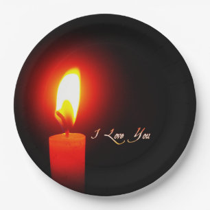 I Love You Paper Plate