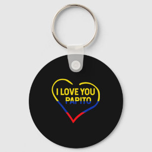 I Love You Papito Bandera Colombia Flag Happy Vale Key Ring