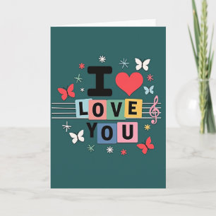 I Love You Pastel Art Card