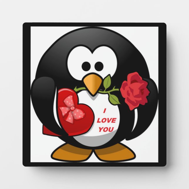 "I LOVE YOU" PENGUIN PLAQUE (Front)